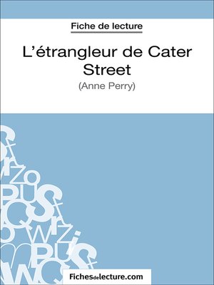 cover image of L'étrangleur de Cater Street